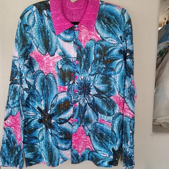 Crush Reversible Floral Design Reversible Pink Color Jacket - Picture 5 of 6